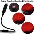 Romantic LED Car Roof Star Night Light Projector Atmosphere Galaxy Lamp USB Decorative Lamp Adjustable Car Interior Decor Light.