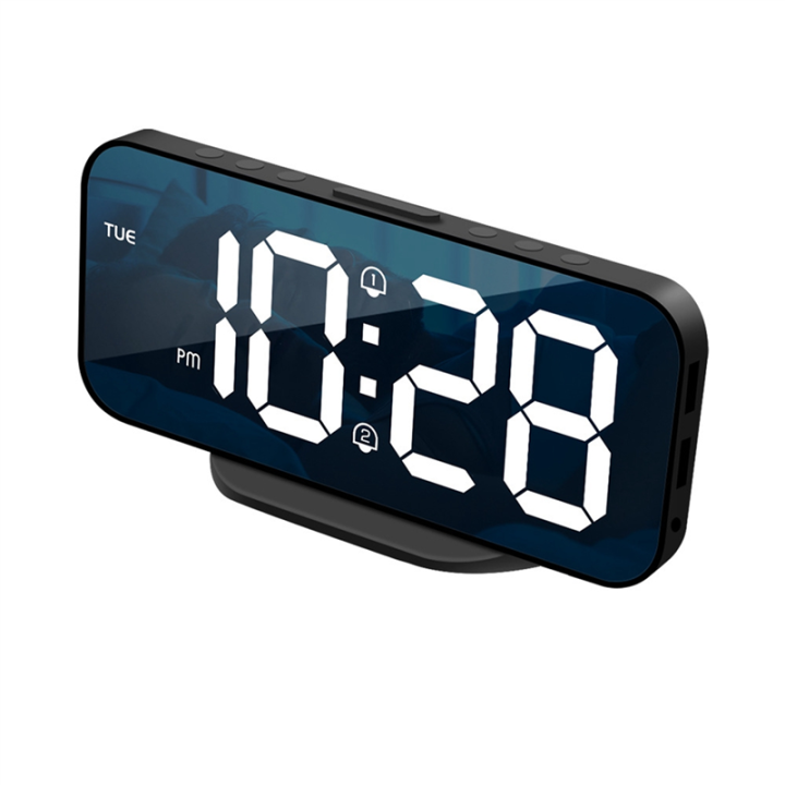 HD Mirror Alarm Clock 12/24H Dual Alarm/LED Clock B | Daraz.com.bd