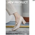 British Style Loafers Pumps Women's New Thick Style 2024 Leather Shoes Genuine Leather Every Night Heel Women's High Heels ﹂. 