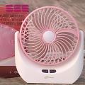 Lithium rechargeable mini table fan with LED light -1880. 