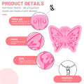 6Pcs Silicone Keychain Molds with 12Pcs Key Rings, 12Pcs Jump Rings for Epoxy Pendant DIY Crafts. 