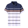 Top Grade Yarn-dyed Process Cotton Luxury Stripped Summer Casual Polo Shirt For Men Logo Short Sleeve Tops Fashions Men Clothing. 