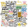 【Yurui】50pcs Inspirational slogan stickers waterproof stickers. 