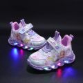 Size 21-30 Kids Casual LED Lights Shoes for Girls Children Luminous Sports Sneakers Baby Glowing Soft Bottom Running Footwear. 