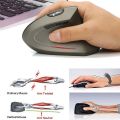 Wireless Mouse Ergonomic Optical 2.4G 800/1600/2400DPI Light Wrist Healing Vertical Mice With Mouse Pad Kit For PC. 