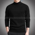 Premium Quality Solid Black Color High Neck Cotton Full Sleeve Sweater for Men. 