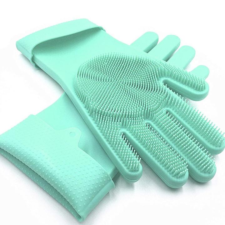 Silicone Dish Washing Kitchen Hand Gloves 2 pcs - Hand Gloves
