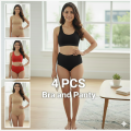 4 Pcs Semis And 4 Pcs Panty Cotton Set For Women Exclusive Set.