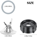 Replacement Parts for Oster Osterizer Blender, 4 Point Fusion Blades Assembly with 4 Piece Rubber Seal Gasket 4961. 