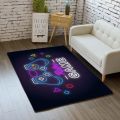 Teens Boy Game Rug Gamepad Pattern Living Room Bedroom Carpet Gamer Bedroom Controller Player Home Decor Non-Slip Gaming Carpet. 