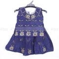 2,3,4,5, year baby girl soft moslin fabric lahenga style frock with embroidery summer time sleeveless stylish comfortable party dress. 