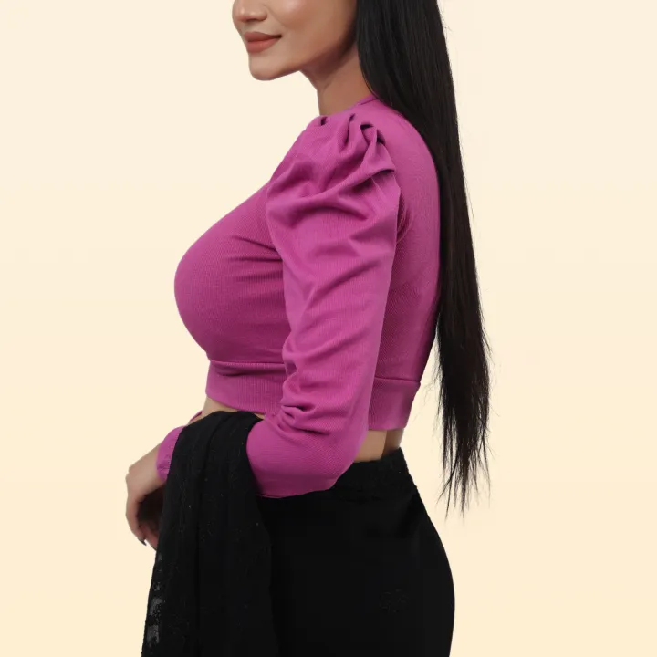 Crop%20top%20full%20sleeve%20fashionable%20blouse%20for%20women's.%20-%20Image%206
