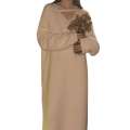Underneath children's French knitted 2024 knee length woolen dress looks slim versatile for autumn and winter Xinxin. 