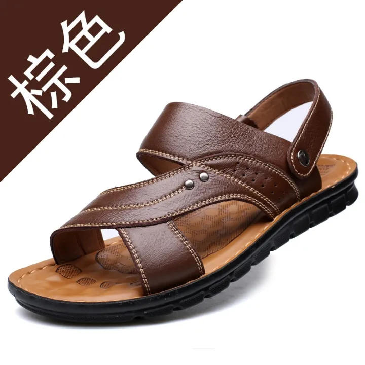 Men's%20Summer%20New%20Men's%20Sandals%20Men's%20Leather%20Beach%20Shoes%20Casual%20Men's%20Shoes%20Fashion%20Slippers%20Stripe%20Sandals%20Rubber%20Mens%20Shoes%20-%20Image%204