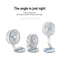 Powerful Rechargeable Table Cum Wall AC DC Fan with LED Light. 