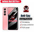 3 in 1 Infinix Hot 60 Pro+ Shockproof Phone Case With Magnetic Wireless Charging Sticker For Infinix Hot 60 Pro Plus Hot 50 Pro+ Anti Spy Full Coverage Tempered Glass + Lens Film.