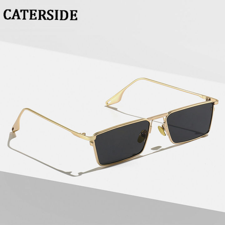 CATERSIDE Small Rectangle Sunglasses Men Women Classic