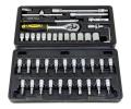 TOLSEN 46Pcs Socket Ratchet Wrench Set (1/4" Drive) Industrial Series  Model: 15138. 