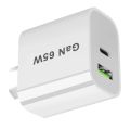 Fast Charger 65W GaN QC3.0 PD Charger Wall Charging Adapter For iphone 13 12 11 Pro Max Type C Cable EU US UK AU Plug For Xiaomi. 