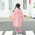 Children's raincoat with backpack space, Girls toddler one-piece long waterproof Jacket, windproof, and Snow proof Rain Coats. 