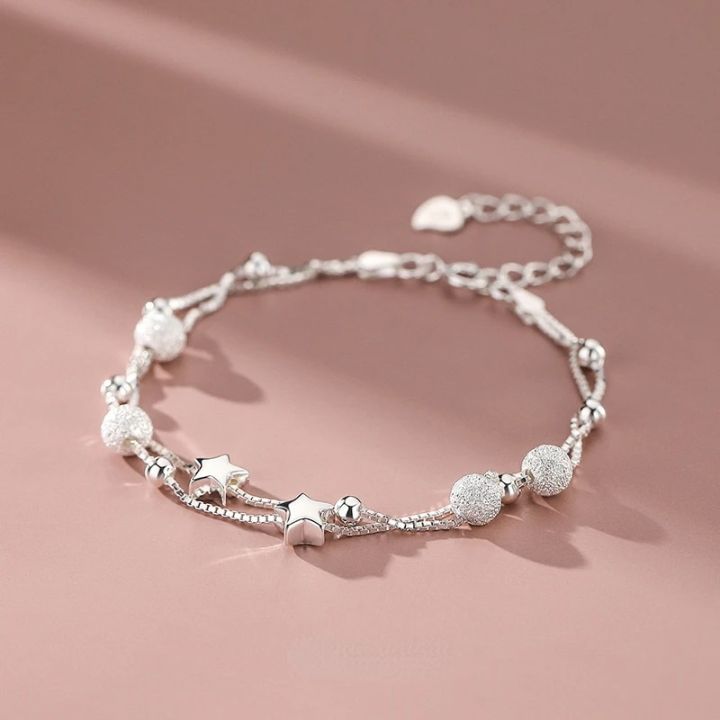 925%20sterling%20silver%20Beautiful%20stars%20Bracelets%20for%20women%20korean%20fashion%20designer%20party%20Wedding%20Jewelry%20Holiday%20gifts%20-%20Image%203