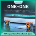 K07 Transparent Mecha Wireless Smart Bluetooth Speaker Sound Light Rhythm Subwoofer TWS Stereo Cyberpunk Music Center Hands-Free Call. 
