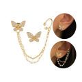 Trendy Fashionable Korean Elegant Cute Rhinestone Butterfly Pearl Stud Earrings for Girls Simple Stylish Fashion - Earring for Women New Collection. 