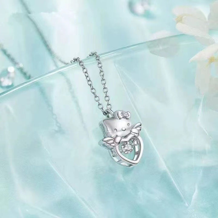 %E3%80%90The-Best%E3%80%91%20Kawaii%20Hello%20Kitty%20Necklace%20Sanrio%20Character%20Silver%20Color%20Zircon%20Heart%20Pendant%20Clavicle%20Chain%20For%20Women%20Birthday%20Gift%20Qoddess%20-%20Image%203