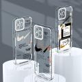 YYDS for iPhone 13 Mini Back Cover Famous Trend Brand Transparent Phone Case Full Lens Protection Ultra Thin Soft Drop Proof Space Case.