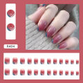 Menggh 24pcs With Glue Fake nails cute  pattern False nails With Design press on nails Artificial nails Full Cover water proof nail art. 