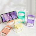 2023 New Mini Cell Phone Stand Universal Chair Desktop Mobile Phone Tablet Holder Folding Convenient Cute Phone Accessories. 