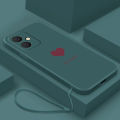 VIVO Y27 4G Stylish Love Heart Rubber Phone Cover Liquid Silicon Case Shockproof Casing.