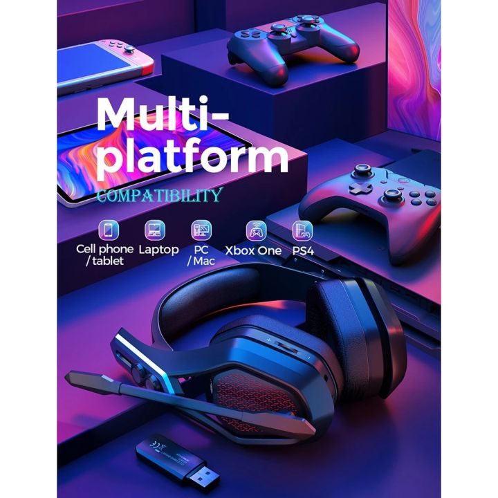 Mpow%20Iron%20Pro%20Wireless%20Gaming%20Headset%20USB/3.5mm%20Headphone%20with%20Noise%20Canceling%20Mic%203D%20Surround%2020h%20Playback%20for%20PS5%20PS4%20PC%20Gamer%20-%20Image%205