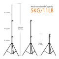 2 * 3 Meters/ 6.6 * 10 Feet Aluminum Alloy Studio Backdrop Stand Bracket Adjustable Photography Background Support System with 2pcs Sandbags + 4pcs Backdrop Clamps + Carry Bag Easy Installation.