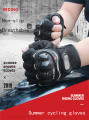 Pro Biker Half Finger Motocross Breathable Non Slip Motorcycle Riding Hand Gloves.