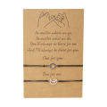 Cross-border Personality Sun, Moon and Stars Couple Bracelet Sun Moon Cutout Woven Adjustable Paper Card Bracelet 2 Wholesale. 