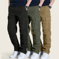 Export Quality Cotton Twill Cargo Pant For Men Pants 6-Pocket Olive & Black with Adjustable Drawstring (2026 Collection). 