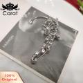 Carat Ear Bone Clip Lustrous Butterfly Inlaid Rhinestone Wrap Around Ear Earrings. 