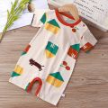 2021 Newborn Baby Onesie Summer Short Sleeve Infantil Bodysuits Baby Boys And Girls Clothes Cotton Cartoon Jumpsuit. 
