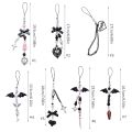Goth Y2K Phone Charm Pendant Kawaii-Key Chain For Bag Cute Accessory Women Guitar Strap Lanyard Beaded Keychain Pendant. 