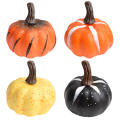 Colourful Artificial Pumpkin Festive Lightweight Line Patterned Halloween Decoration Decorative Foam Single Piece Foam Pumpkin. 