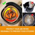 (New) air fryer ilicone bakes/udable Airfryer oven baking tray/pizza fried chicken Ilica gel pan pad.