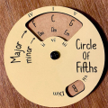 Wooden Circle of Fifths Wheel Circle of Fifths Wheel Tool for Guitar Learning, Circle of Fifths Chord Wheel Wooden Melody Tool. 