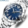 CRRJU 5003 model unique design new luxury fashion stainless steel imported waterproof quartz movement wrist-watche for men. 