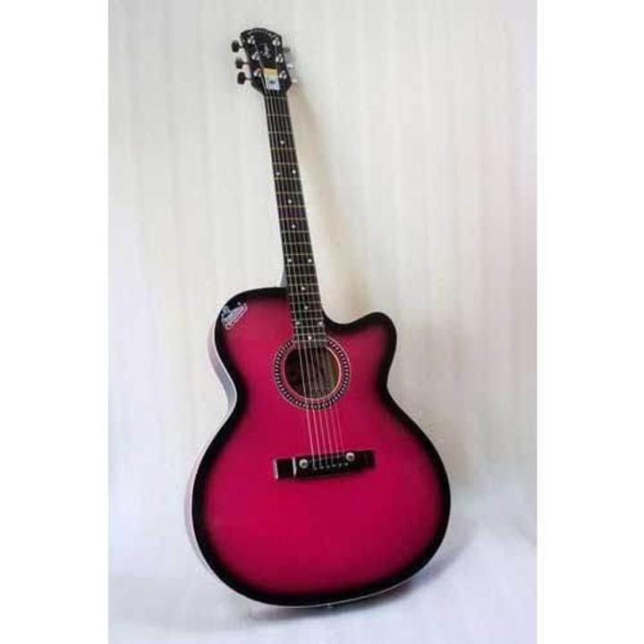 Pink Ragu Semi-Electric Signature Guitar Ragu - Pink | Daraz.com.bd
