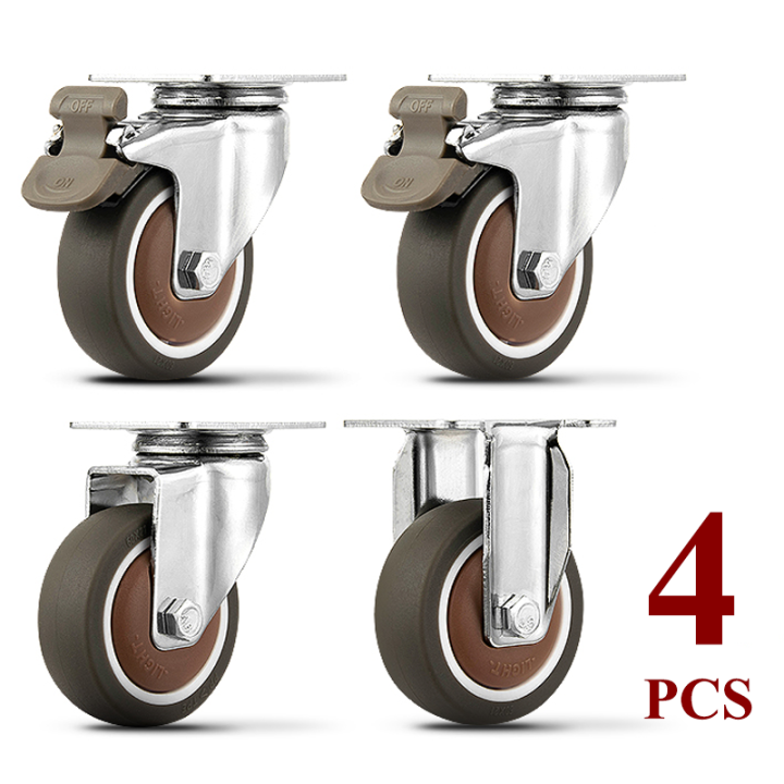 4pcs Caster Wheels Small Wheel 1/2inch for Furniture Office Chair