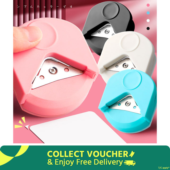RHS Online Portable Mini R4 Round Corner Cutter Plastic Paper Cutters Cards Photo Trimmer DIY Scrapbooking Cutting Tools