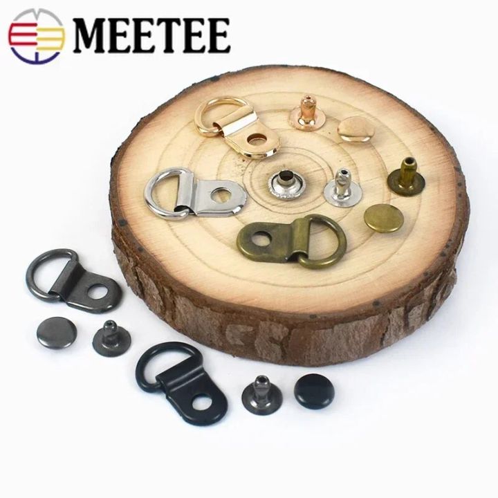 10/30/50Sets%20Meetee%209*14mm%20Metal%20Copper%20D%20Ring%20Buckle%20Carabiner%20Installation%20Nail%20Shoes%20Strap%20Hook%20Bag%20Accessory%20Leather%20Craft%20-%20Image%206