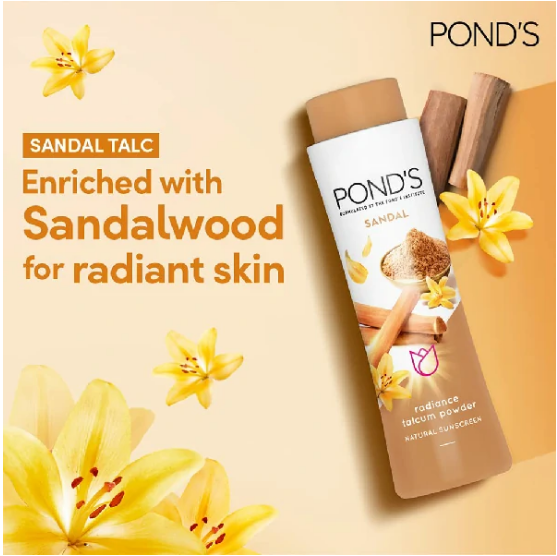 Ponds%20Sandal%20Radiance%20talcum%20powder%20100gm%20-%20Image%203