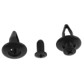 6mm Hole Dia Black Plastic Rivets Fastener Bumper Push 30pcs.